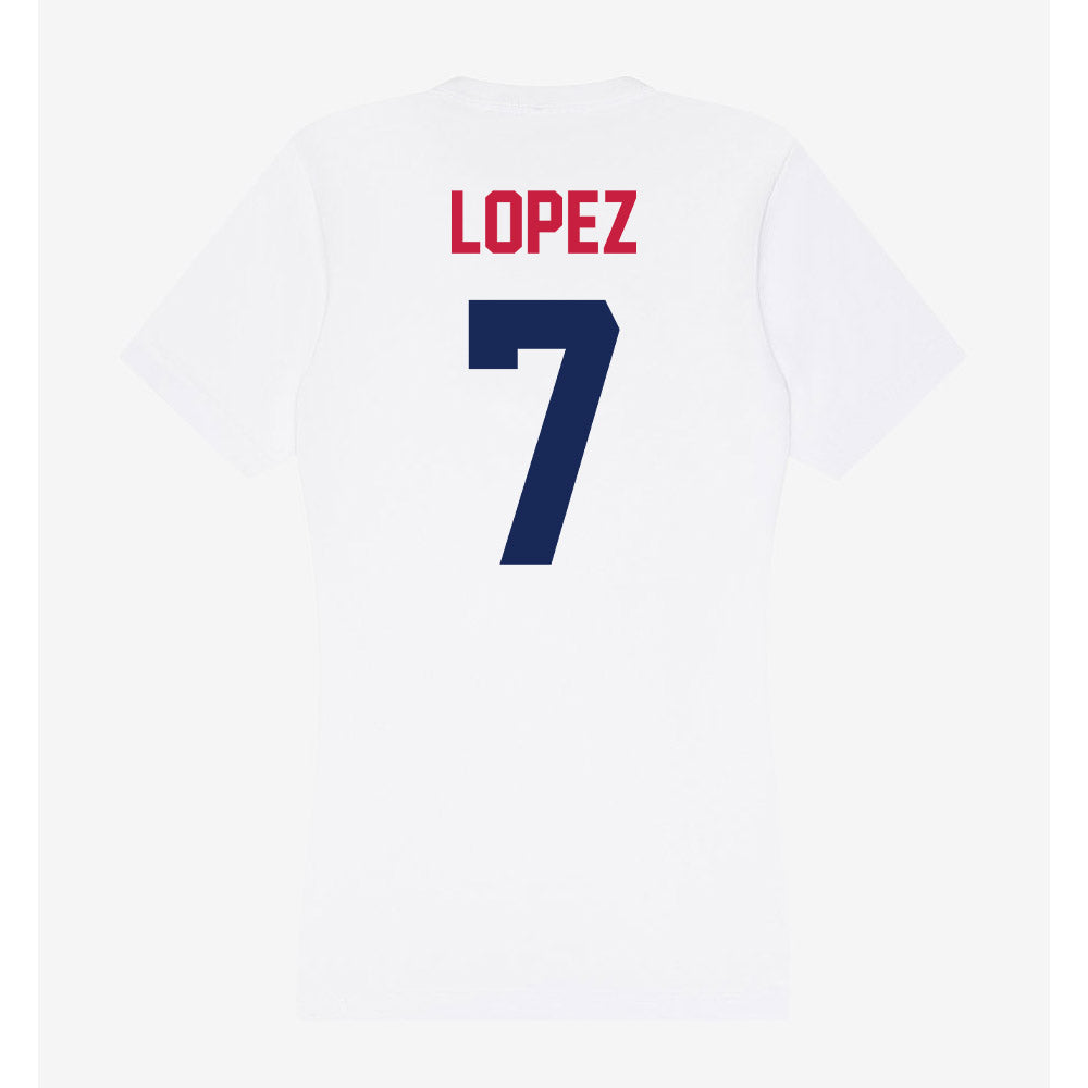 South Alabama - NCAA Football : Gio Lopez - Women's V-Neck T-Shirt-1