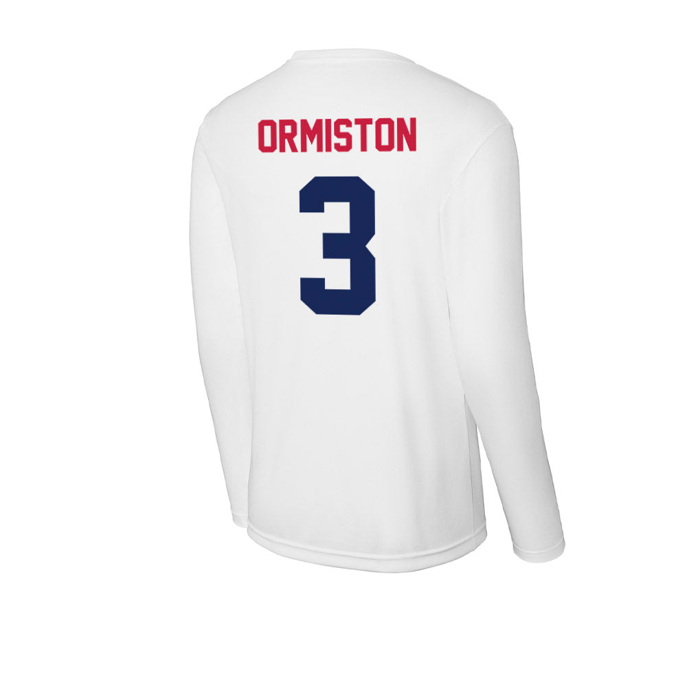 South Alabama - NCAA Men's Basketball : Elijah Ormiston - Activewear Long Sleeve T-Shirt-1