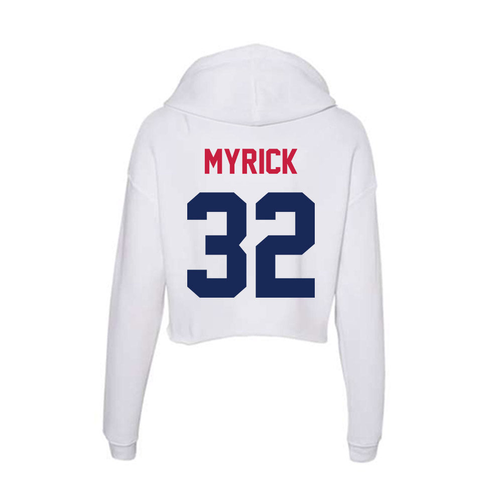 South Alabama - NCAA Football : Blayne Myrick - Women's Crop Fleece Hoodie-1