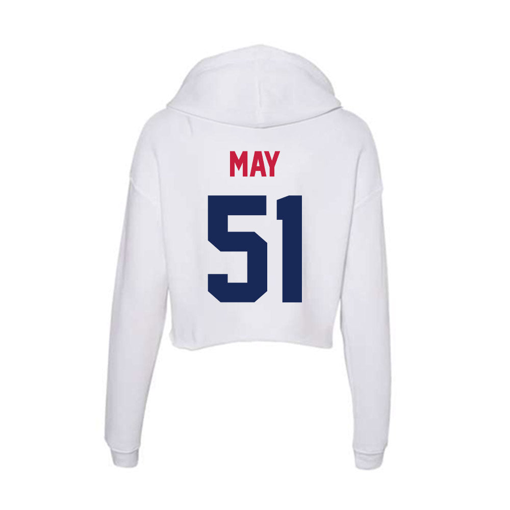 South Alabama - NCAA Football : Jordan May - Women's Crop Fleece Hoodie-1
