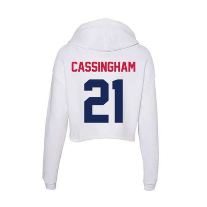South Alabama - NCAA Baseball : Charlie Cassingham - Women's Crop Fleece Hoodie-1