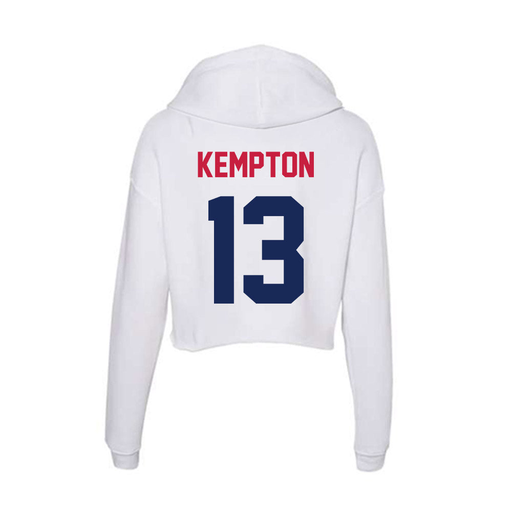 South Alabama - NCAA Women's Soccer : Peyton Kempton - Women's Crop Fleece Hooded Sweatshirt-1