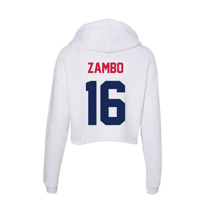 South Alabama - NCAA Baseball : Mason Zambo - Women's Crop Fleece Hooded Sweatshirt-1