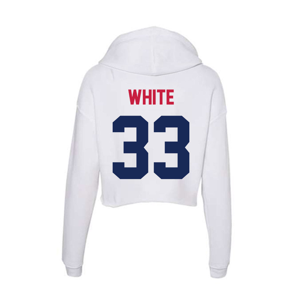 South Alabama - NCAA Softball : Amity White - Women's Crop Fleece Hoodie-1