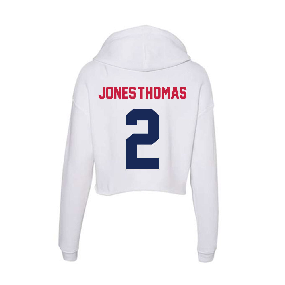 South Alabama - NCAA Football : Jeremiah Jones-Thomas - Women's Crop Fleece Hooded Sweatshirt-1