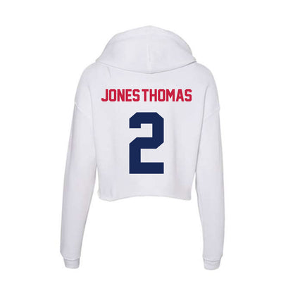 South Alabama - NCAA Football : Jeremiah Jones-Thomas - Women's Crop Fleece Hooded Sweatshirt-1