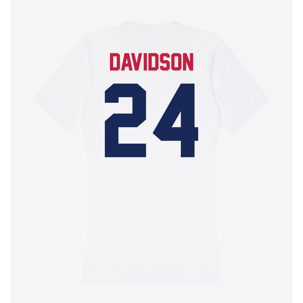 South Alabama - NCAA Softball : Megan Davidson - Women's V-Neck T-Shirt-1