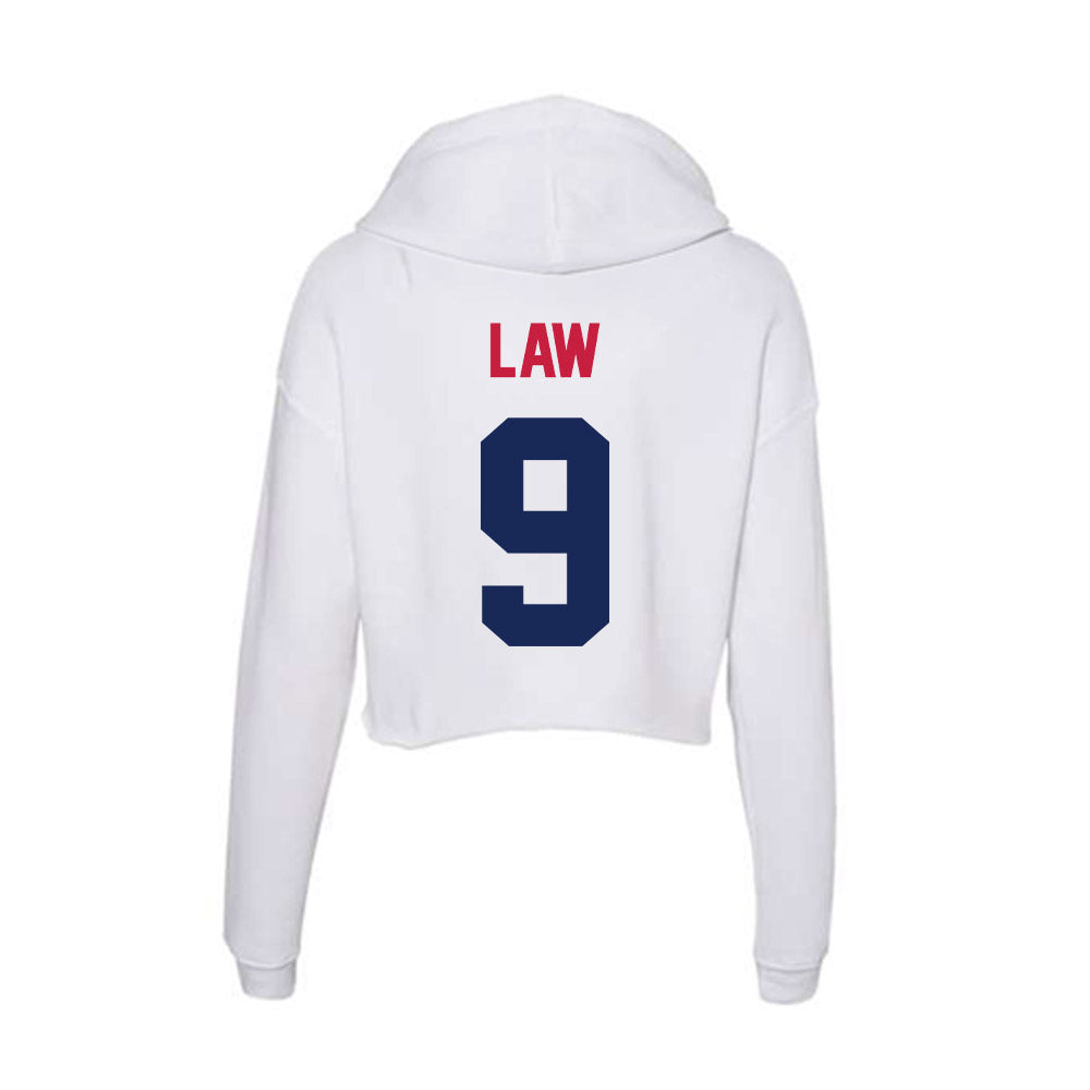 South Alabama - NCAA Men's Basketball : Peyton Law - Women's Crop Fleece Hoodie-1