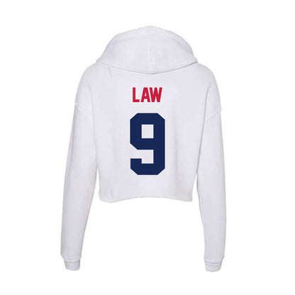 South Alabama - NCAA Men's Basketball : Peyton Law - Women's Crop Fleece Hoodie-1