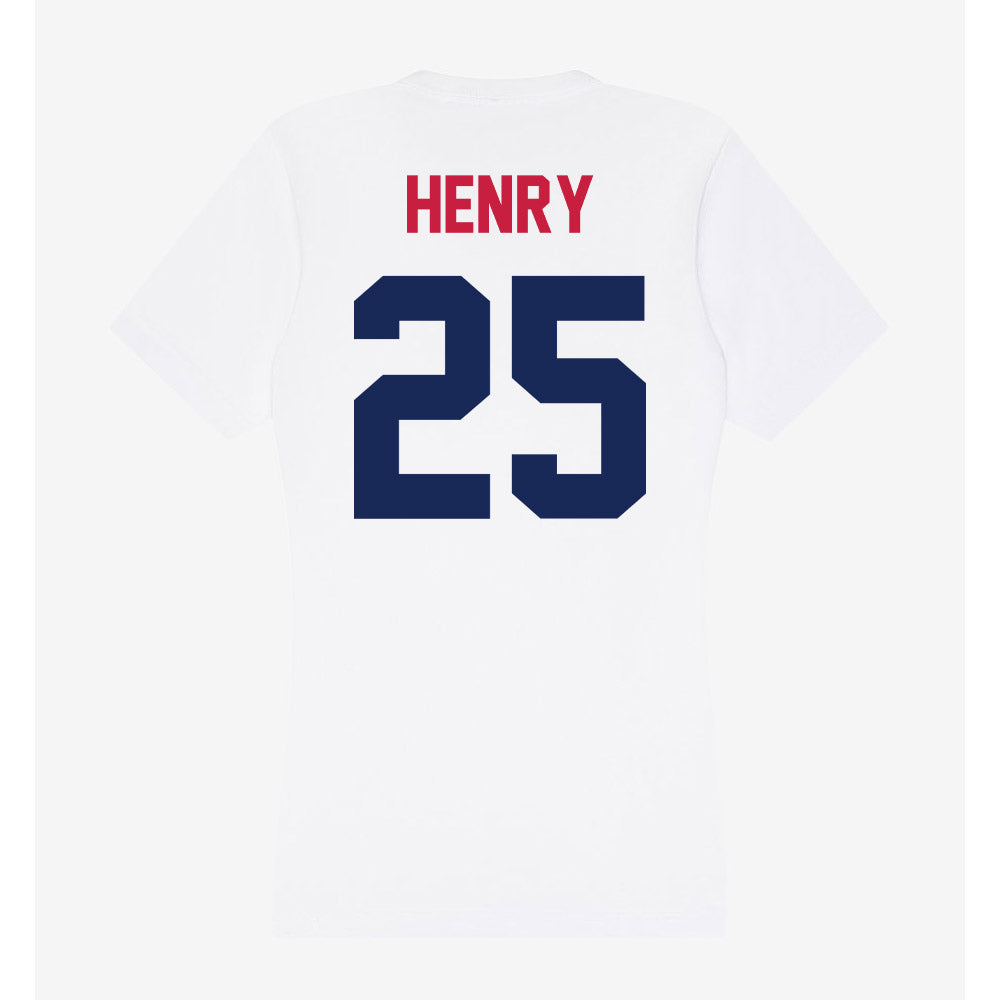 South Alabama - NCAA Football : TreMon Henry - Women's V-Neck T-Shirt-1
