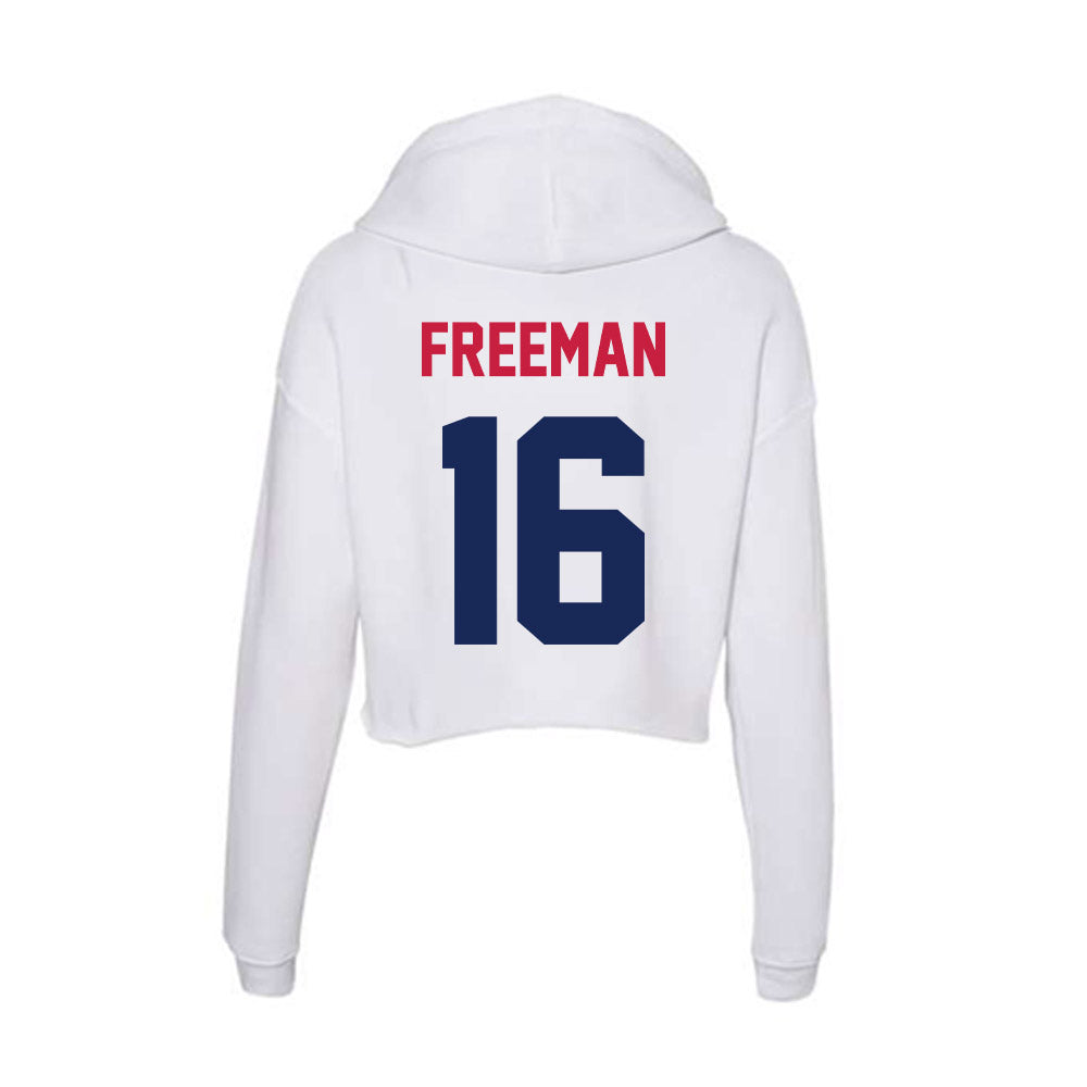 South Alabama - NCAA Women's Volleyball : Alivia Freeman - Women's Crop Fleece Hoodie-1