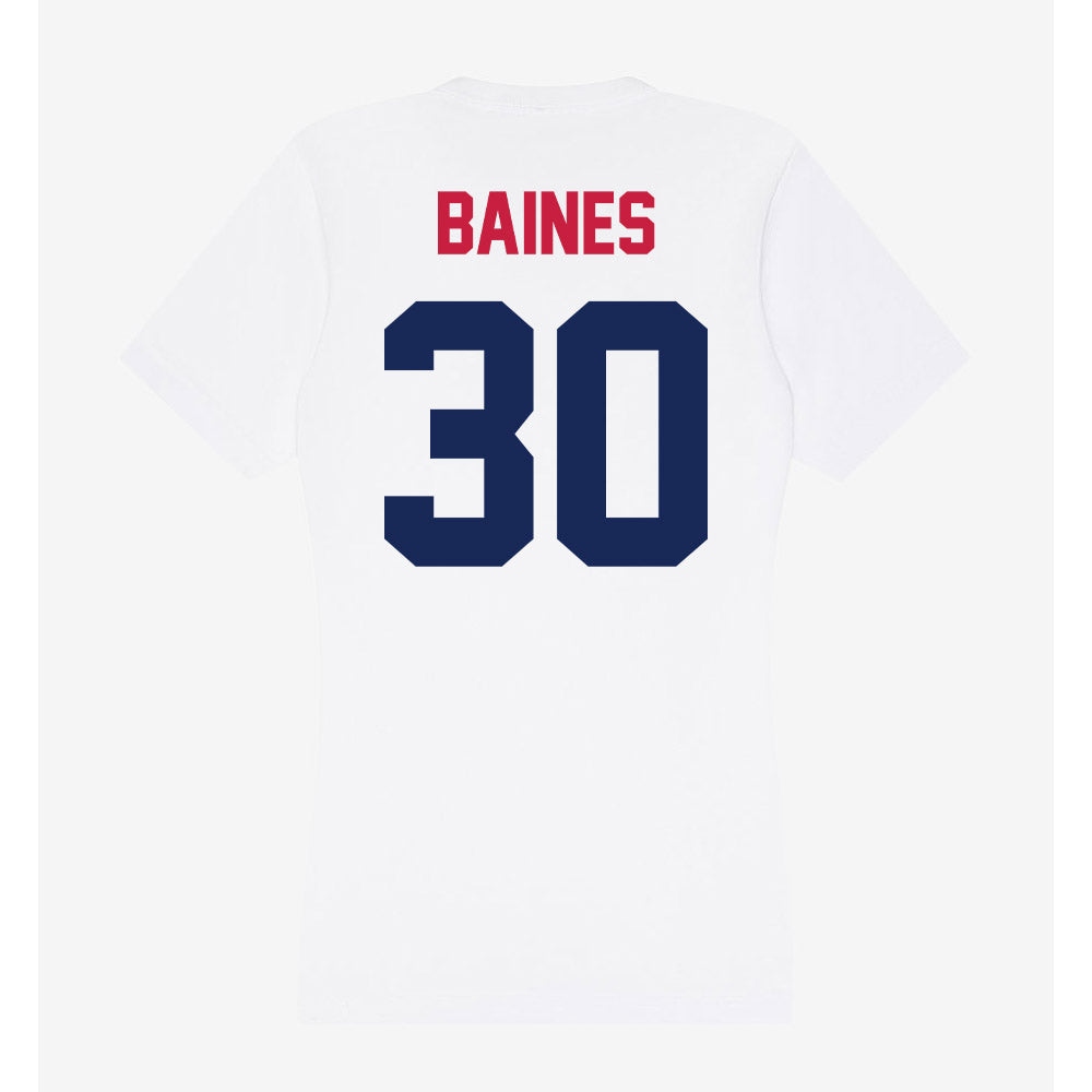 South Alabama - NCAA Women's Basketball : Jeriyah Baines - Women's V-Neck T-Shirt-1