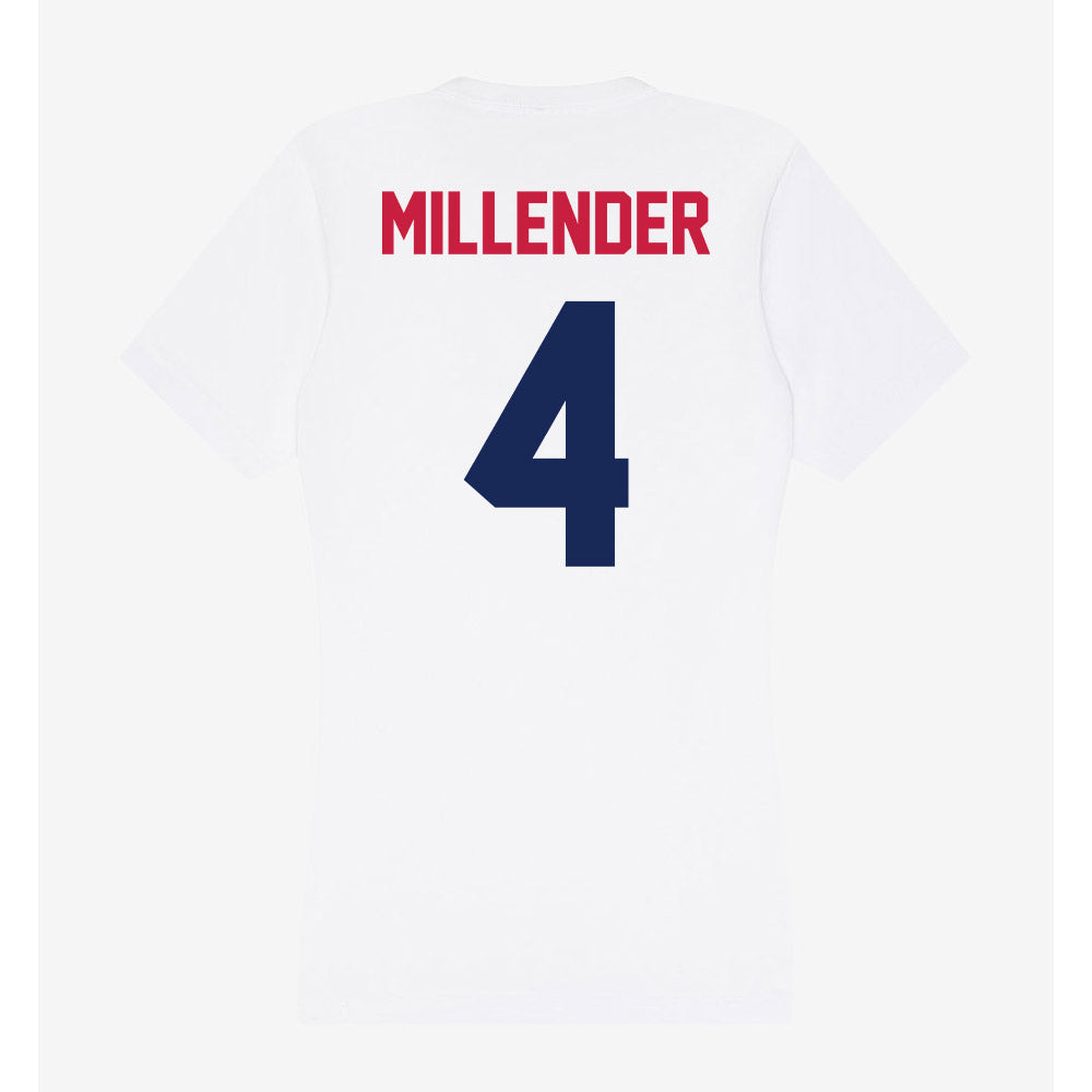South Alabama - NCAA Men's Basketball : Smurf Millender - Women's V-Neck T-Shirt-1