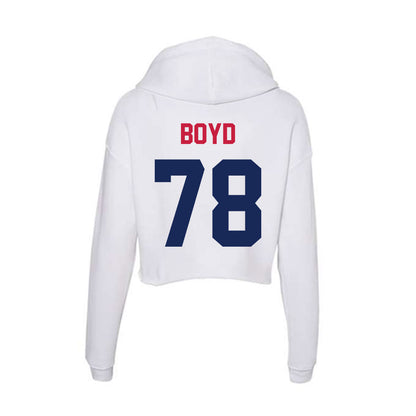South Alabama - NCAA Football : Noah Boyd - Women's Crop Fleece Hoodie-1