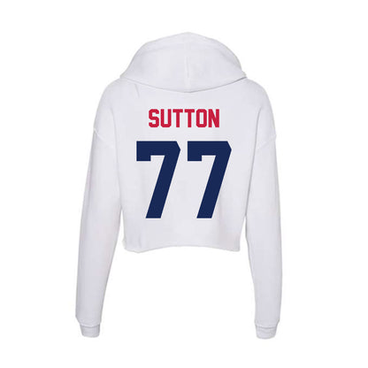 South Alabama - NCAA Football : Rickey Sutton - Women's Crop Fleece Hoodie-1