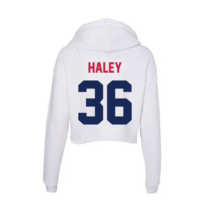 South Alabama - NCAA Baseball : Jacob Haley - Women's Crop Fleece Hoodie-1