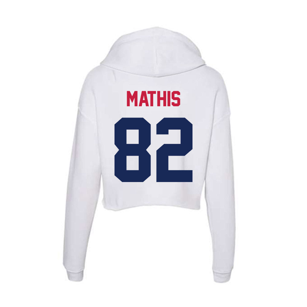 South Alabama - NCAA Football : Julius Mathis - Women's Crop Fleece Hooded Sweatshirt-1