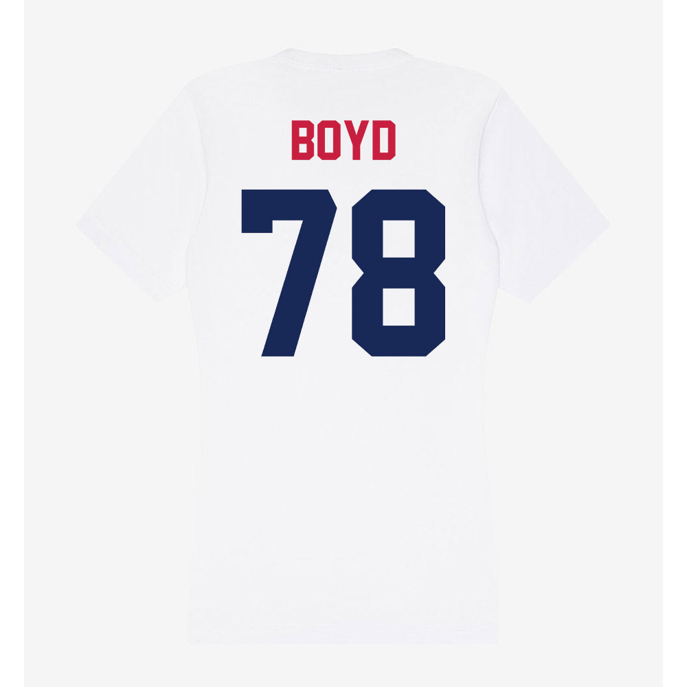 South Alabama - NCAA Football : Noah Boyd - Women's V-Neck T-Shirt-1
