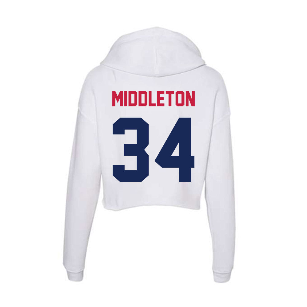 South Alabama - NCAA Baseball : Jake Middleton - Women's Crop Fleece Hoodie-1