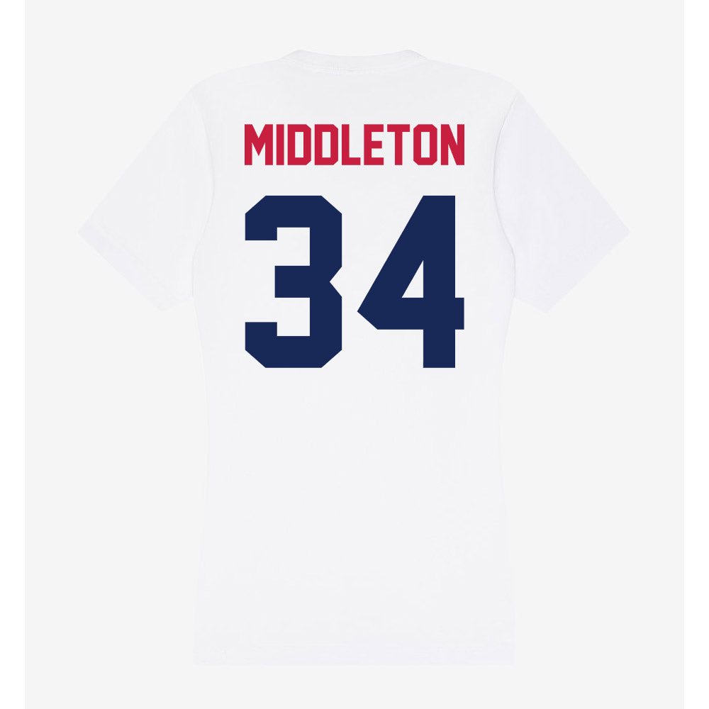 South Alabama - NCAA Baseball : Jake Middleton - Women's V-Neck T-Shirt-1
