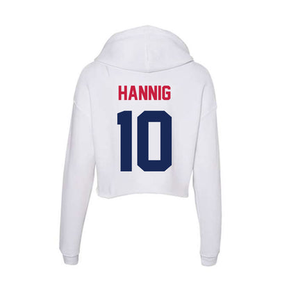 South Alabama - NCAA Men's Tennis : Braden Hannig - Women's Crop Fleece Hoodie-1