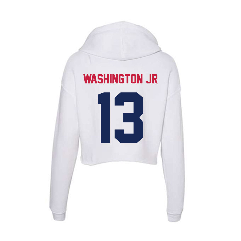 South Alabama - NCAA Football : Jarvis Washington Jr - Women's Crop Fleece Hooded Sweatshirt-1