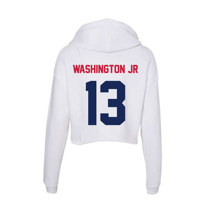 South Alabama - NCAA Football : Jarvis Washington Jr - Women's Crop Fleece Hooded Sweatshirt-1