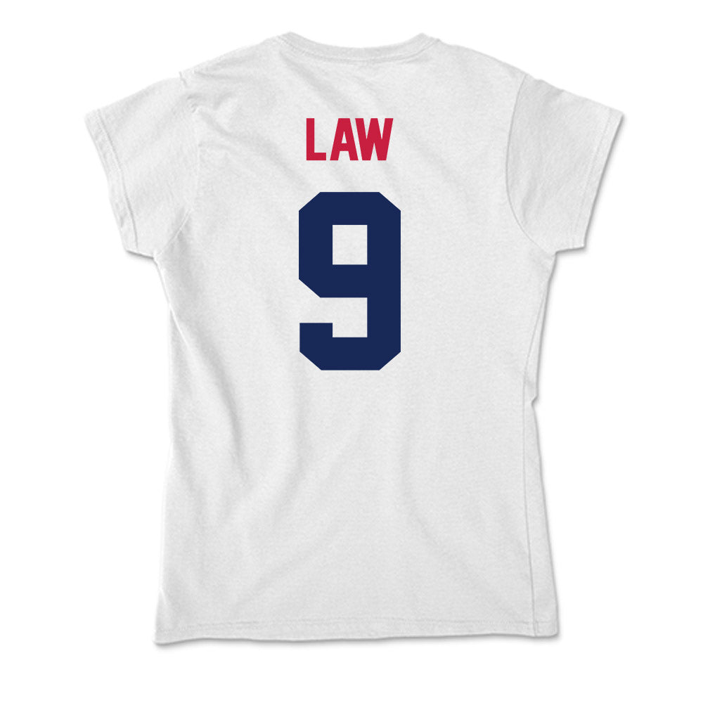 South Alabama - NCAA Men's Basketball : Peyton Law - Soft Style Women’s T-Shirt-1