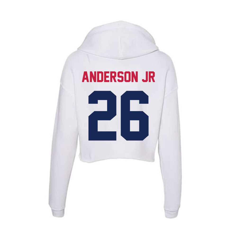 South Alabama - NCAA Football : Xavious Anderson Jr - Women's Crop Fleece Hooded Sweatshirt-1