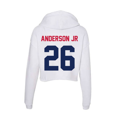 South Alabama - NCAA Football : Xavious Anderson Jr - Women's Crop Fleece Hooded Sweatshirt-1