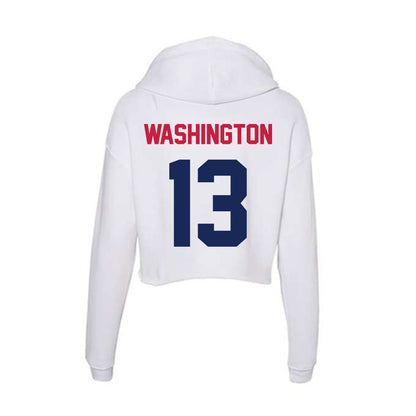 South Alabama - NCAA Football : Jarvis Washington - Women's Crop Fleece Hooded Sweatshirt-1