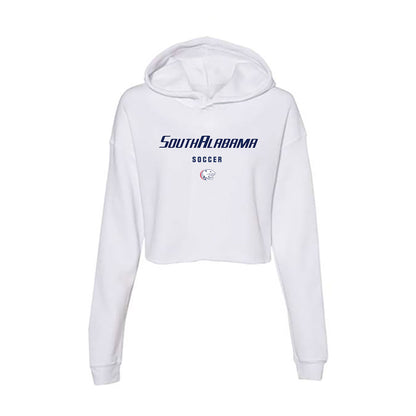 South Alabama - NCAA Women's Soccer : Peyton Kempton - Women's Crop Fleece Hooded Sweatshirt-0