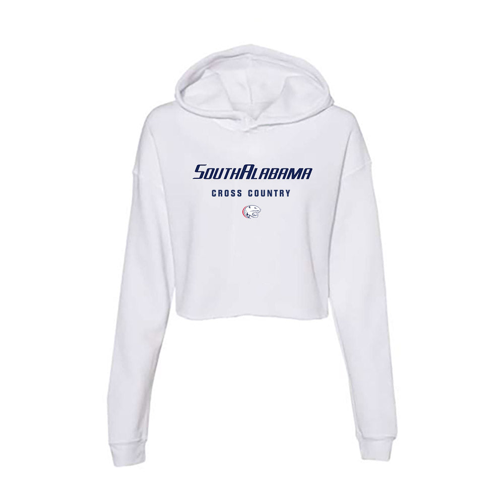 South Alabama - NCAA Men's Cross Country : James Wine - Women's Crop Fleece Hoodie-0