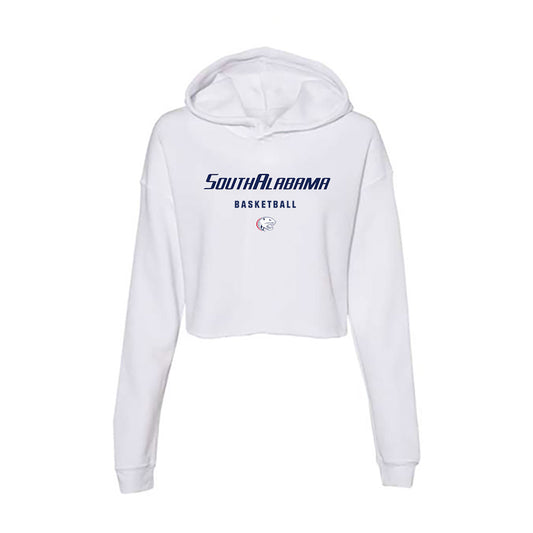 South Alabama - NCAA Men's Basketball : Aaron Goldstein - Women's Crop Fleece Hooded Sweatshirt-0