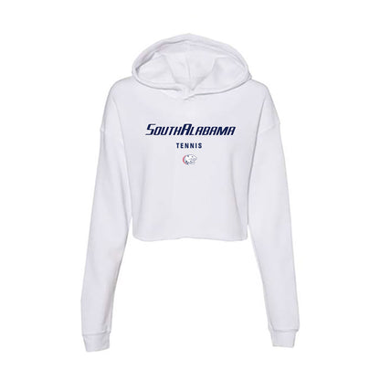 South Alabama - NCAA Women's Tennis : Kenza El akili - Women's Crop Fleece Hoodie-0