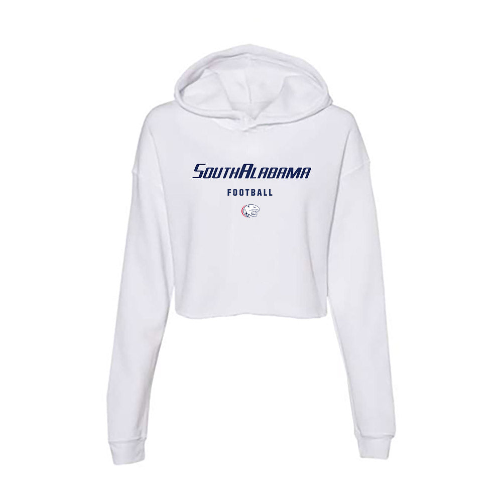 South Alabama - NCAA Football : Max Roth - Women's Crop Fleece Hooded Sweatshirt-0