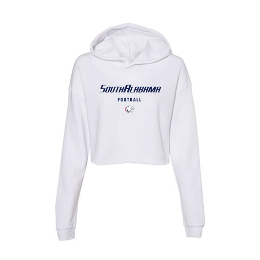South Alabama - NCAA Football : Perry Hand - Women's Crop Fleece Hooded Sweatshirt-0