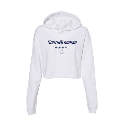 South Alabama - NCAA Women's Volleyball : Alivia Freeman - Women's Crop Fleece Hoodie-0