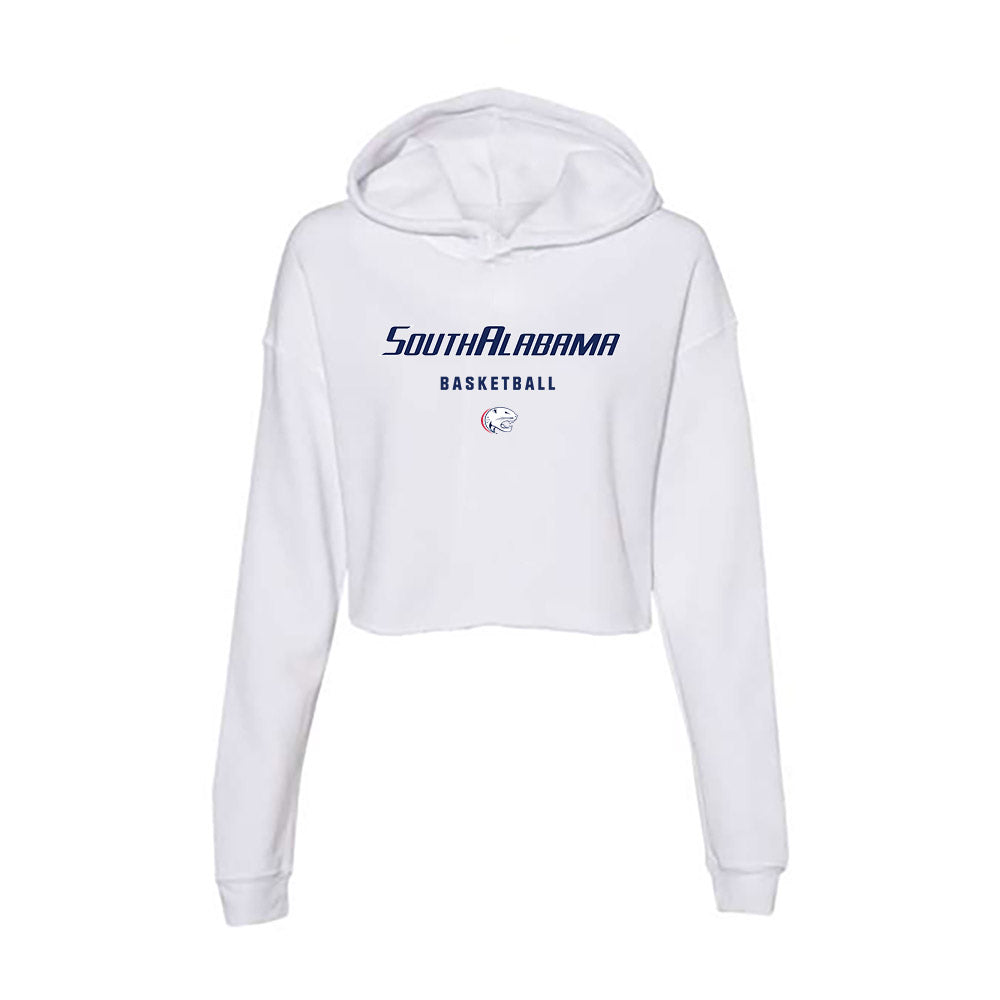 South Alabama - NCAA Men's Basketball : Peyton Law - Women's Crop Fleece Hoodie-0