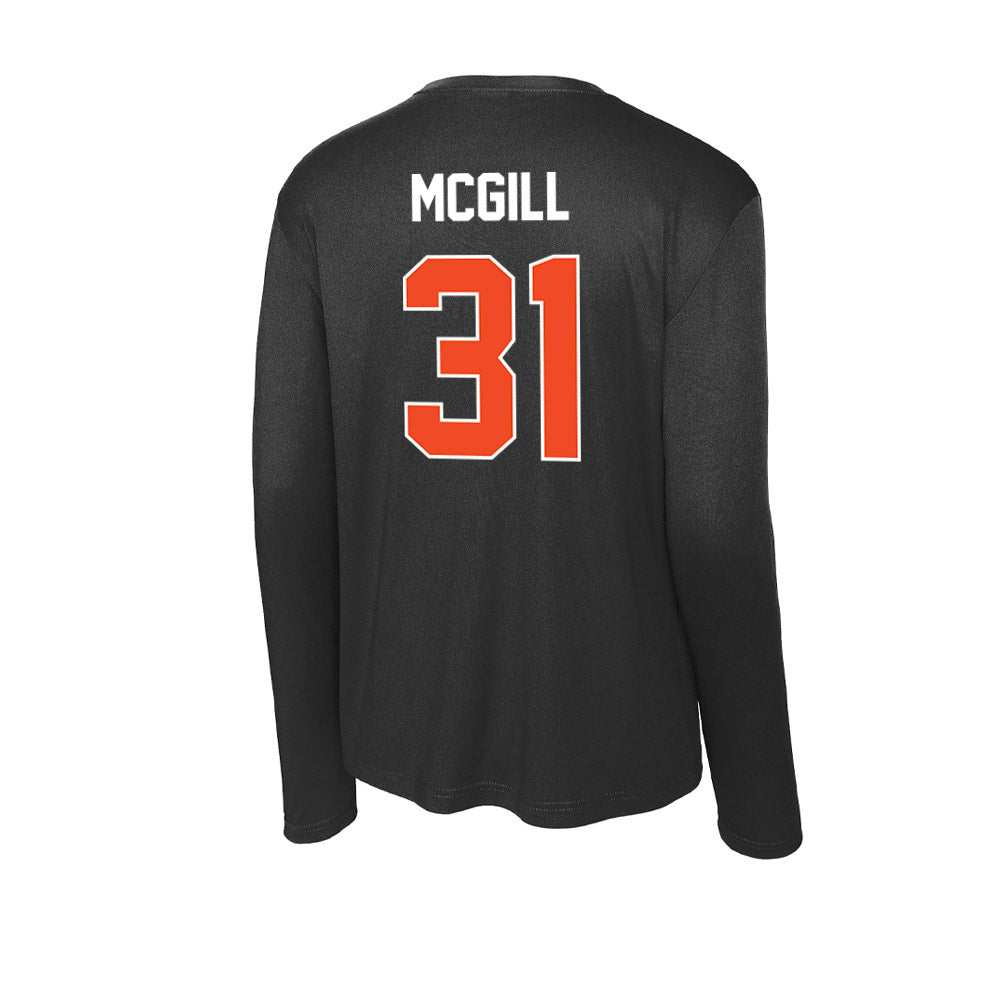 Campbell - NCAA Football : Mikey McGill - Activewear Long Sleeve T-Shirt-1