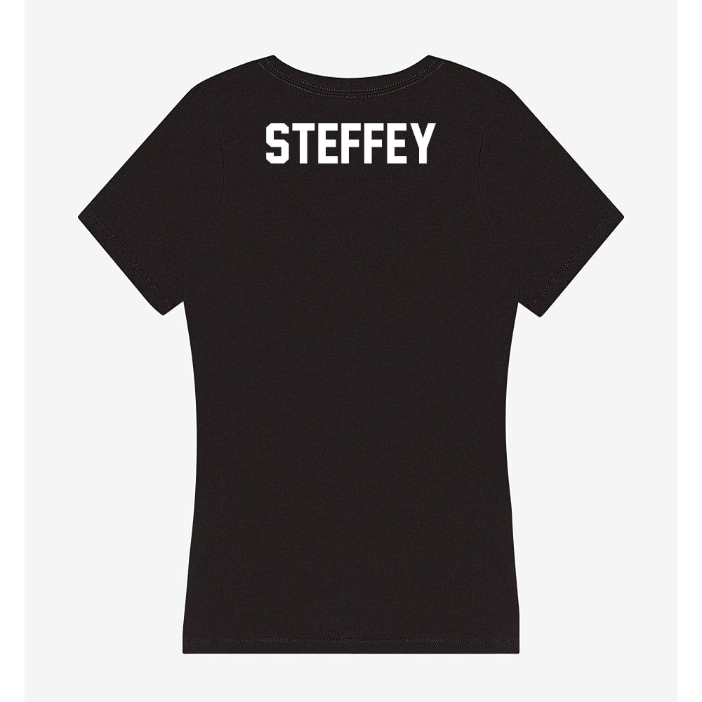Campbell - NCAA Cheerleading : Madison Steffey - Women's V-Neck T-Shirt-1