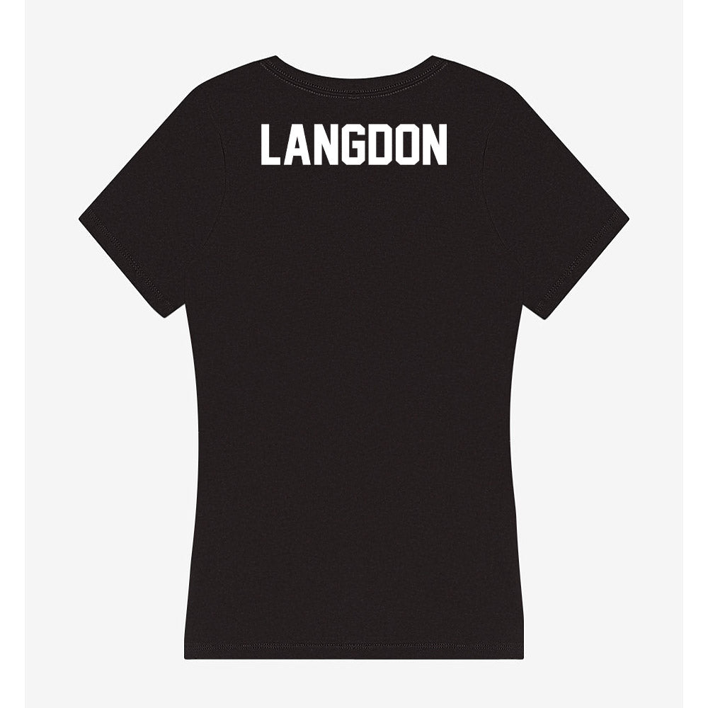 Campbell - NCAA Cheerleading : Ashlyn Langdon - Women's V-Neck T-Shirt-1