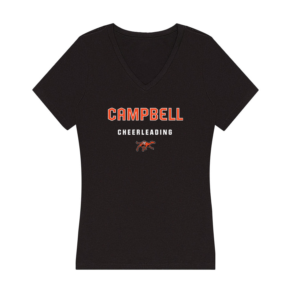Campbell - NCAA Cheerleading : Jordan Dean - Women's V-Neck T-Shirt-0