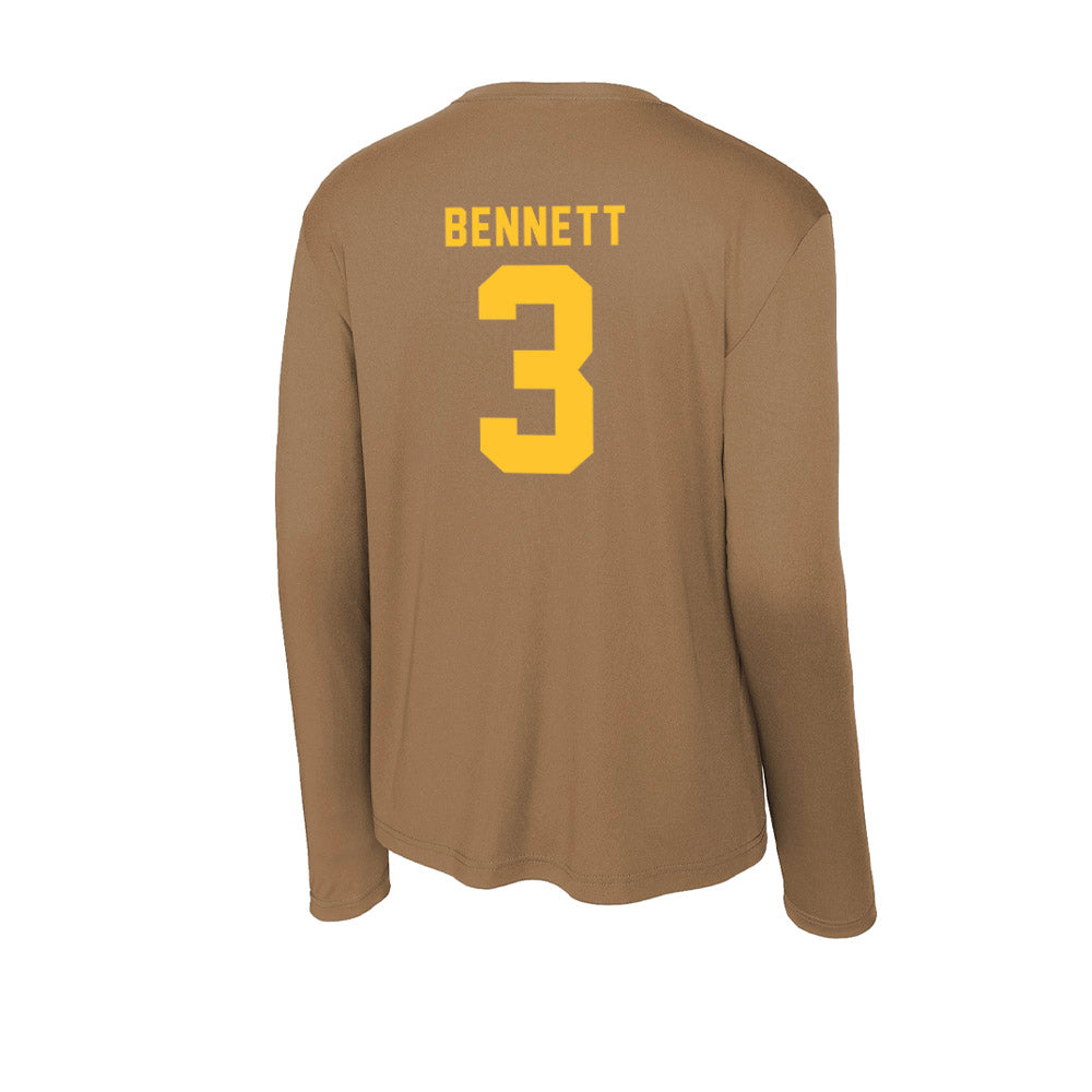Wyoming - NCAA Men's Basketball : Khaden Bennett - Activewear Long Sleeve T-Shirt-1