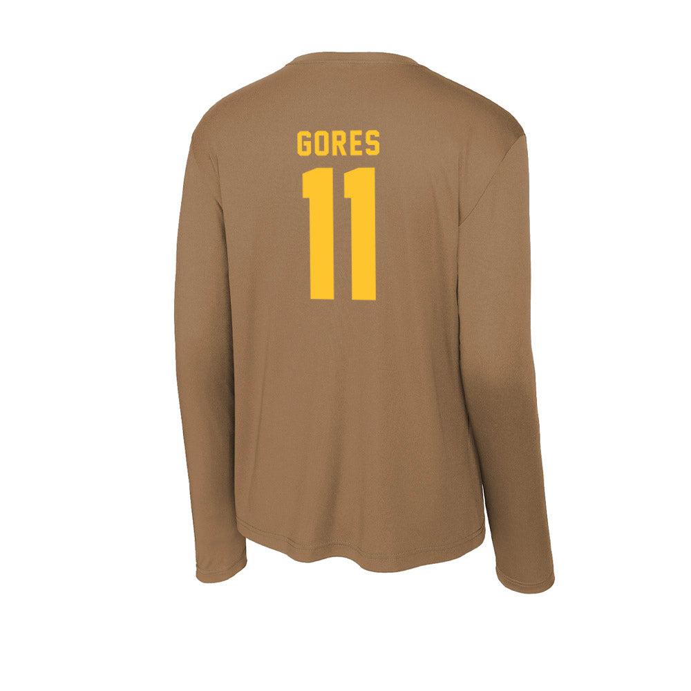 Wyoming - NCAA Men's Basketball : Gavin Gores - Activewear Long Sleeve T-Shirt-1