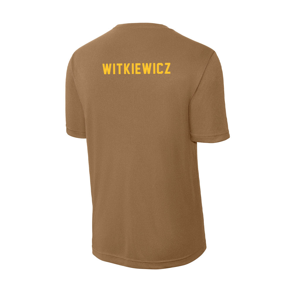 Wyoming - NCAA Women's Track & Field : Megan Witkiewicz - Activewear T-Shirt-1