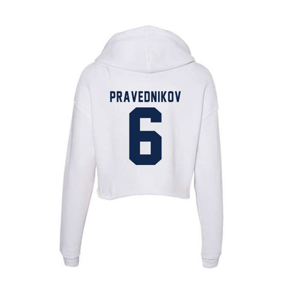 UCSD - NCAA Men's Volleyball : Leo Pravednikov - Women's Crop Fleece Hoodie-1