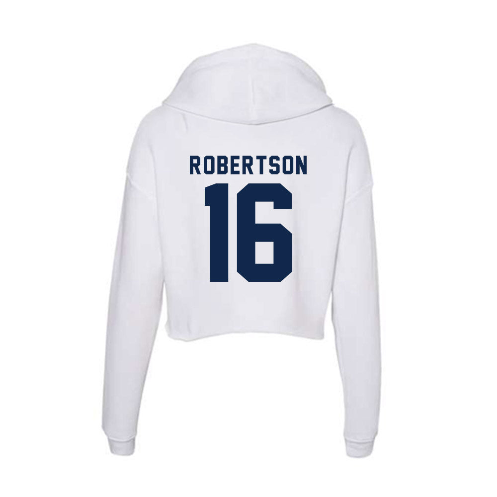 UCSD - NCAA Men's Volleyball : Michael Robertson - Women's Crop Fleece Hoodie-1