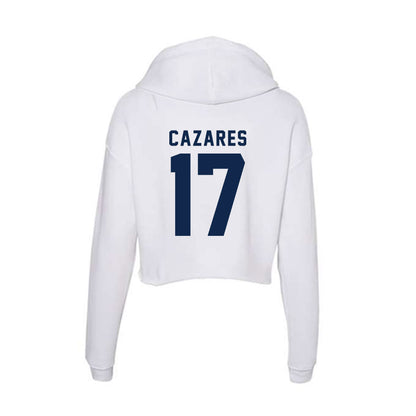 UCSD - NCAA Baseball : Julian Cazares - Women's Crop Fleece Hoodie-1