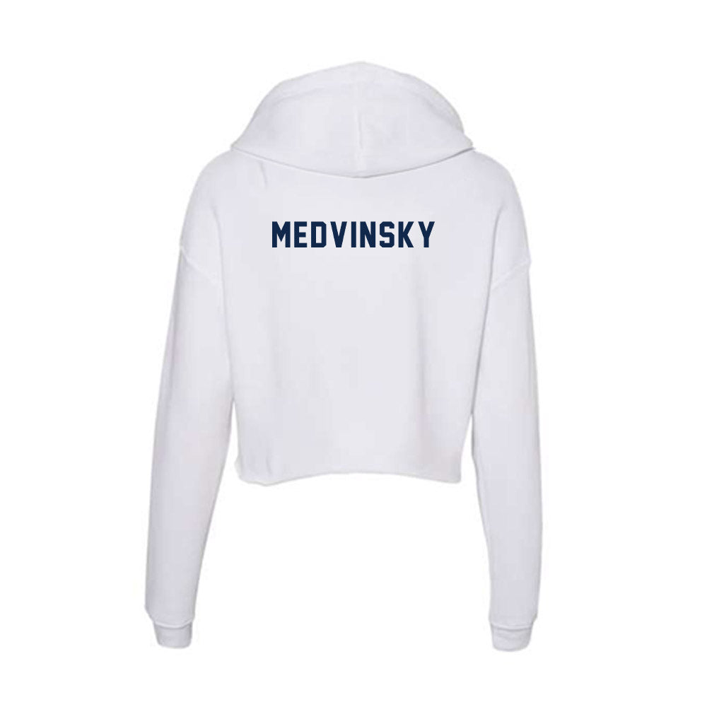 UCSD - NCAA Women's Fencing : Sasha Medvinsky - Women's Crop Fleece Hooded Sweatshirt-1